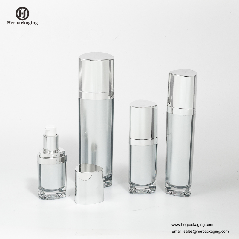 HXL318 Празен акрилен безвъздушен крем и лосион бутилка за козметични опаковки за грижа за кожата