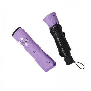 Красив печат, 3-кратен ръчен отворен магически цвят, променящ чадър при дъжд