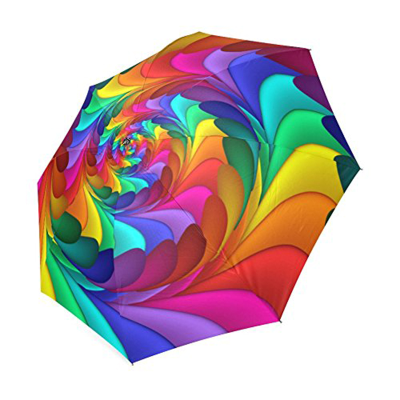 Цветен печат ръководство за дизайн отворен маркетинг 3-кратен чадър