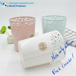 Куха кръгла пластмасова кошче за боклук