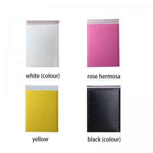 Фабрика на едро по поръчка отпечатана розова цветна пластмасова мехурска пощенска чанта с подплатен плик