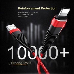 Плетено бързо зареждане кръгъл алуминиев корпус Flex огъване Заплетете безплатен USB кабел за данни за микро USB, тип C, iPhone светкавиче...
