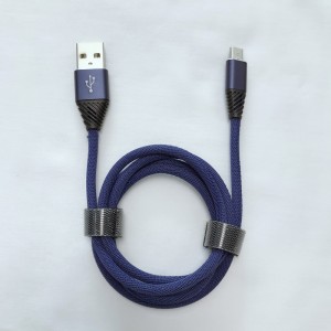 Плетено бързо зарядно кръгло алуминиево жилище Flex огъване на USB кабел за данни за микро USB, тип C, iPhone светкавичен заряд и синхрониз...