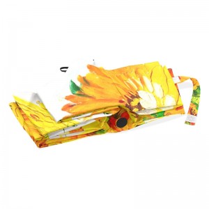 Ветроустойчив ребра от фибростъкло с 2 секции метален вал автоматично се отваря и затваря по поръчка за печат 3 сгъваем чадъра