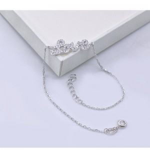 925 сребърна гривна женска модна мозайка гривна сърце LOVE оригинална персонализирана гривна