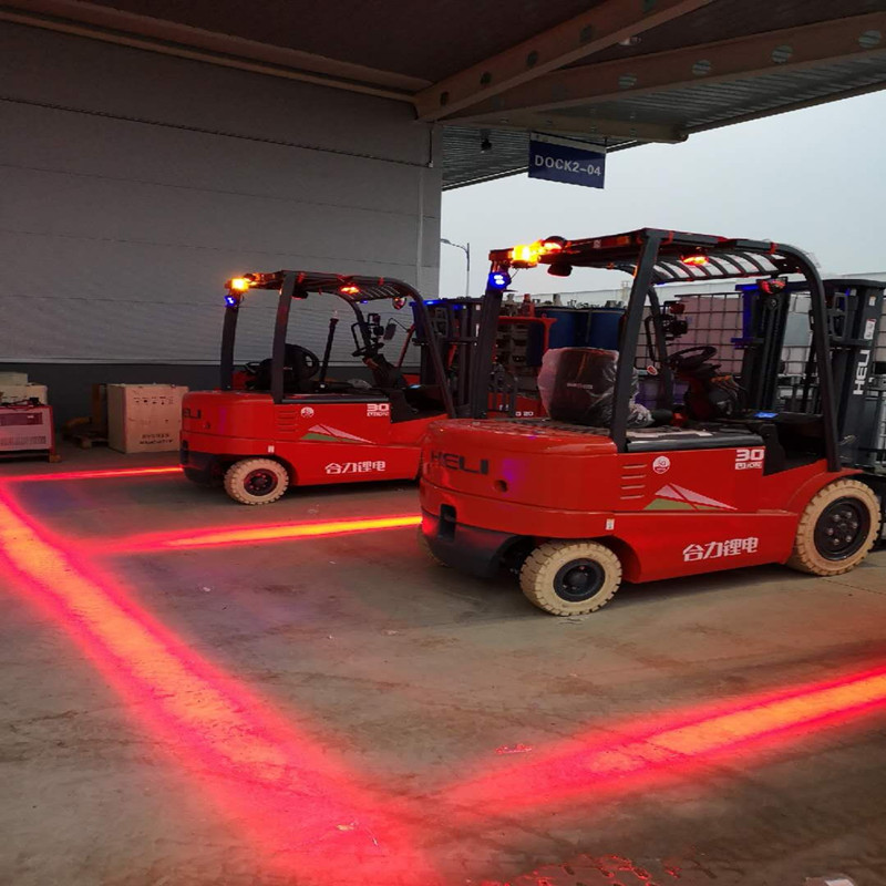 1500 лумена мотокари с LED червена зона за склад