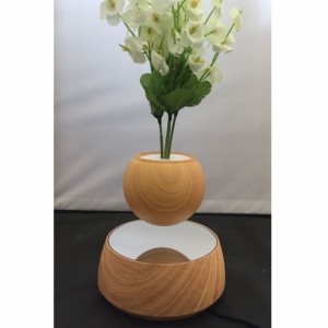 НОВ 360 въртящ се дървен магнитен плаващ левитация летящ въздух бонсай гърне саксия саксия