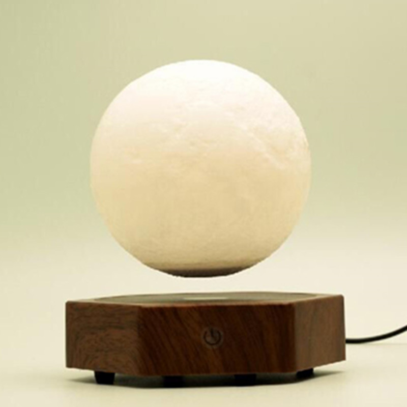 нова дървена основа магнитна левитираща левитация луна PA-1008 плаваща лунна лампа