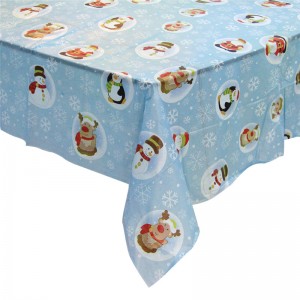 Външно долно покритие PEVA решетка синьо и червено ролка тип пластмасова покривка за маса