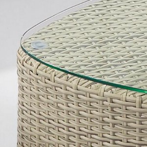 Малък двуместен ъглов комплект от градина от ратан