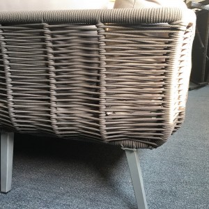 L оформен секционен външен комплект от ратан от ратан