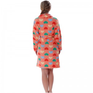 Пижама с печат от руно халат за възрастни