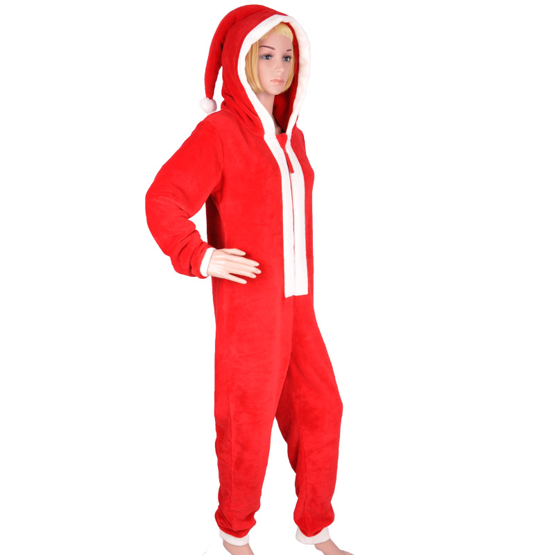 Детски коледни костюми от коралово руно с качулка Onesie