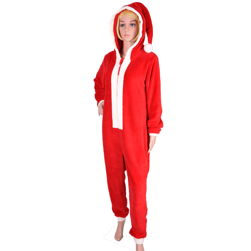 Детски коледни костюми от коралово руно с качулка Onesie