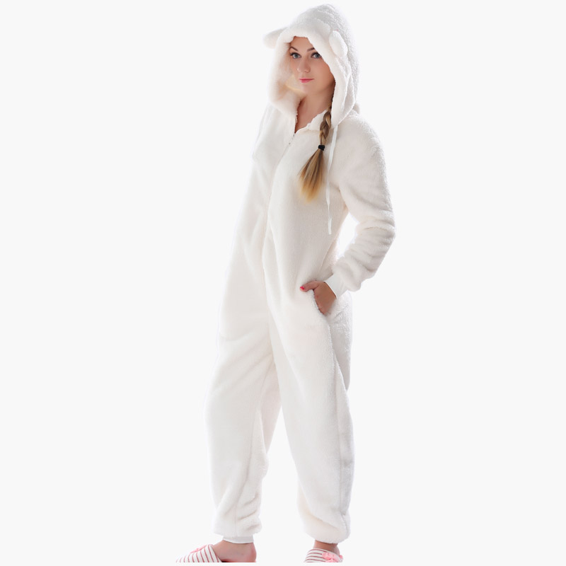 Дамски пижами Onesie с качулки с уши за животни