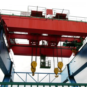 Двойна греда надземен кран с двойна количка