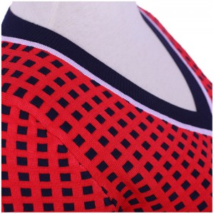 Офис дамски момичета 2018 Асортирана пуловерна рокля с цвят жакард Twinset