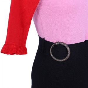 2018 лятна палто с къс ръкав дамски две части комплект плетена пуловерна рокля