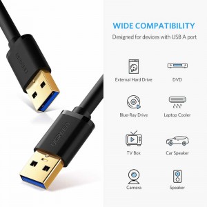 USB 3.0 A до A кабел Тип мъжки към мъжки кабелен кабел за прехвърляне на данни на твърдия диск