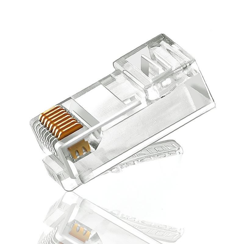 CAT5 CAT5E CAT6 конектор 8P8C UTP позлатен Ethernet кристална глава