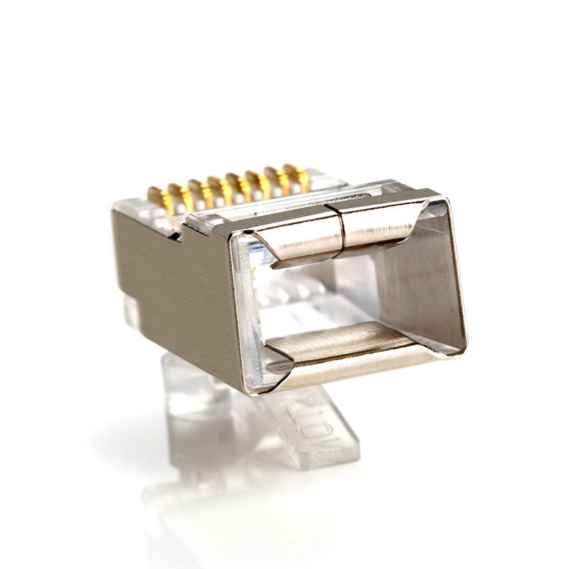 RJ45 конектор CAT5E CAT6 кримп Ethernet конектор STP 8P8C модулни щепсели с кристална глава