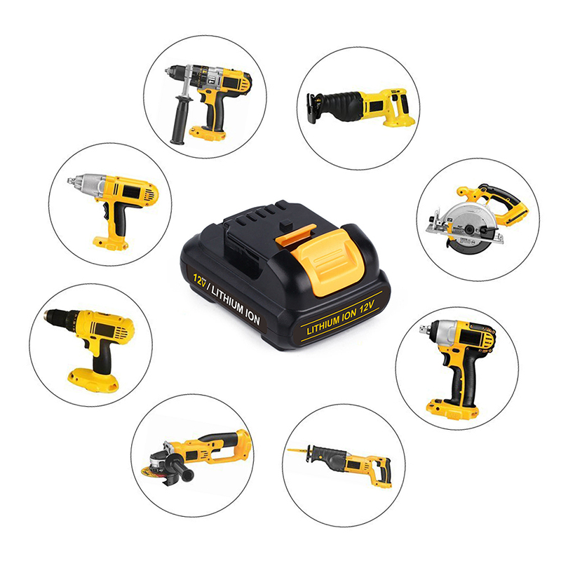 Сменяема акумулаторна батерия за инструменти Li-ion 12V 2000mAh за Dewalt DCB120, DCB121