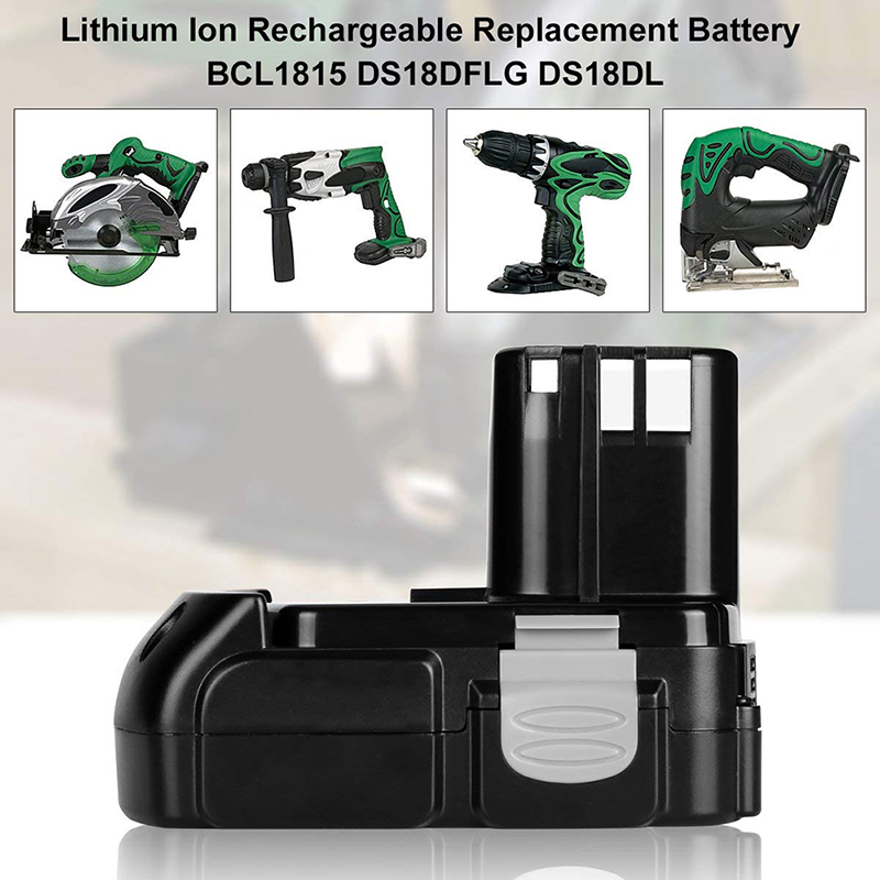 Li-ion 18V 2000mAh Репалационни електрически пробивни батерии за Hitach BCL1815, BCL1820
