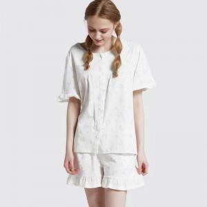 Дамски комплект с памук-спандекс с единична пижама