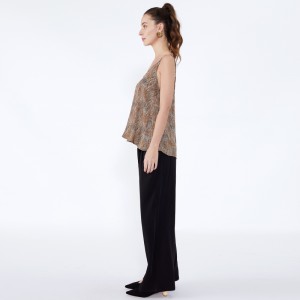 Най-новия дизайн свободни улични дамски панталони черно палто JSDJ2516