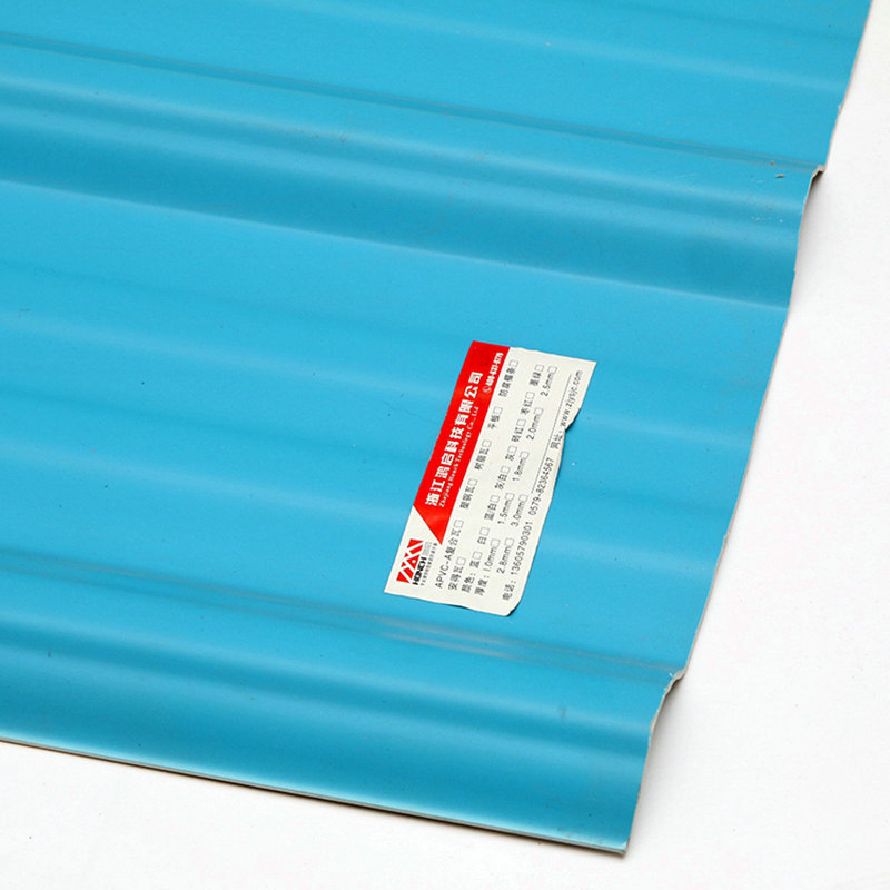 T1130 Син ASA PVC UPVC покривен плоча Трапецоиден гофриран лист от пластмасов покрив