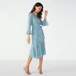 Sky Blue Fancy Dinner Tutu African Designs зимна рокля