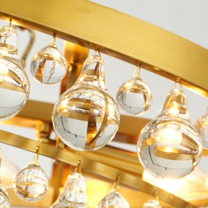 Изискан арт дизайн Модерен домашен кристален полилей Km2142