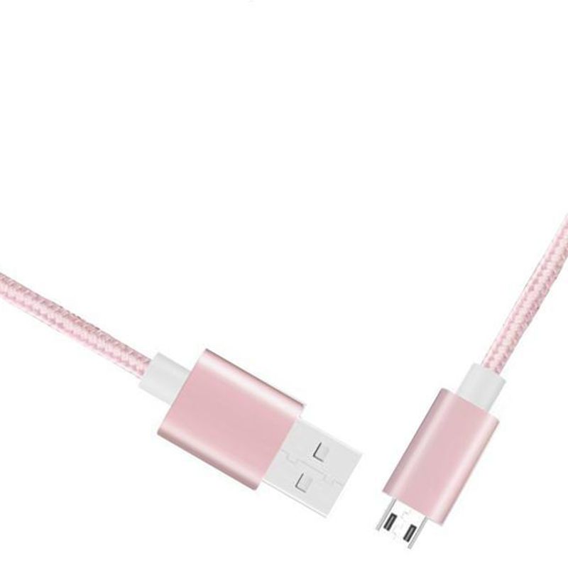 Найлонов плетен микро кабел към USB зареждане