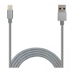 Чист цветен найлонов кабел за данни тип C