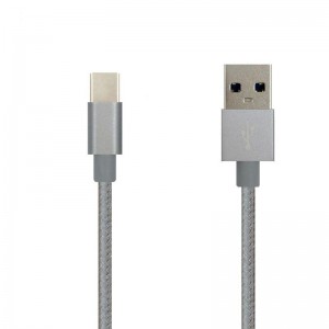 Чист цветен найлонов кабел за данни тип C