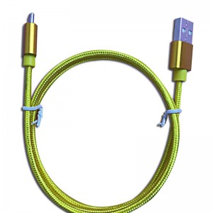 Чист цветен найлонов кабел за данни тип C