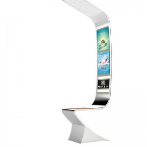 Интелигентна слънчева LED рекламна светлинна кутия зарядно за телефон Открита градска пейка