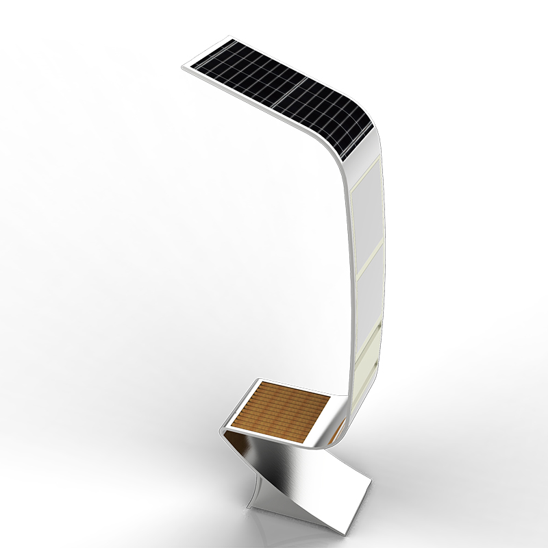 Интелигентна слънчева LED рекламна светлинна кутия зарядно за телефон Открита градска пейка