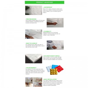 Звукоизолация Пластмасов PVC материал Декоративен панел за стена с дебелина 1 мм 3D стенни панели за интериорен декор