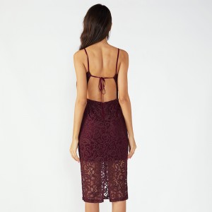 Дантелена материя Balochi Дамска нощна секси прозрачна рокля