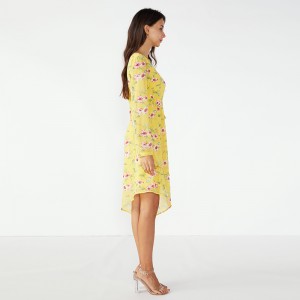 2019 Жълти ретро летни момичета Фантазия на ежедневни рокли