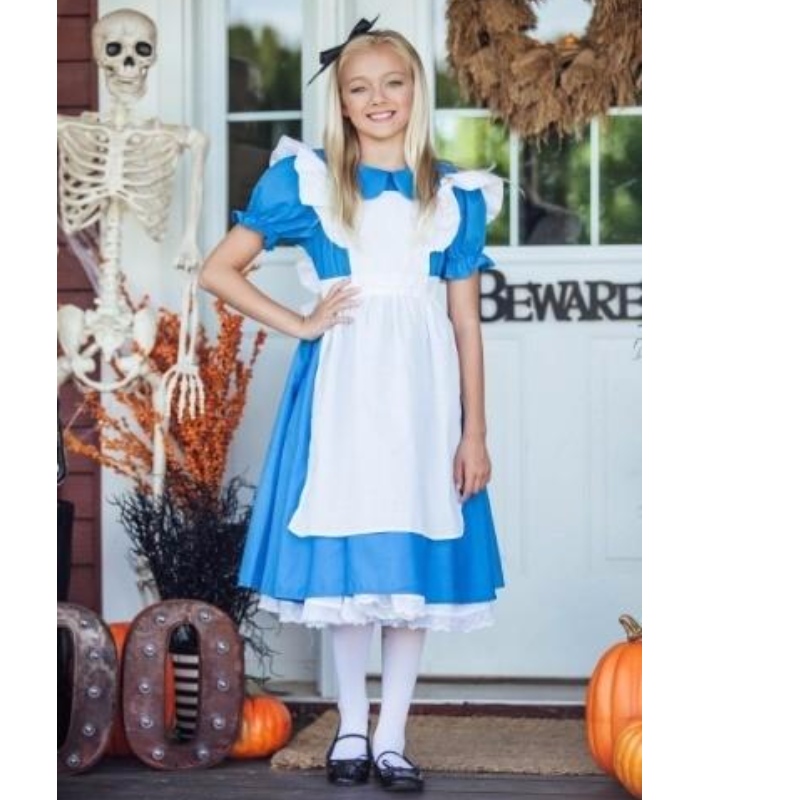 Празнична / карнавална тийнейджърка Костюм за Хелоуин Детски делукс рокли Алиса