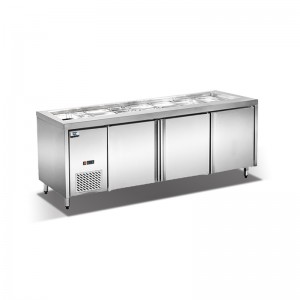 Екологичен въздушен охлаждащ undercounter Сандвич работно бюро 0 ~ 10 ° C