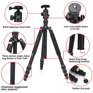 Diat AM294A KH20 Портативна камера от алуминиева сплав Видеокамера Статив Гъвкаво пътуване Цифров статив за камера