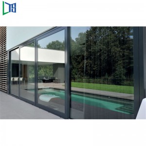 Професионална алуминиева плъзгаща се врата с прахово покритие и алуминиева защитна плъзгаща се врата