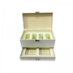 На едро персонализирани малки кожени луксозни бижута подаръчна кутия