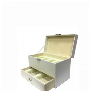 На едро персонализирани малки кожени луксозни бижута подаръчна кутия