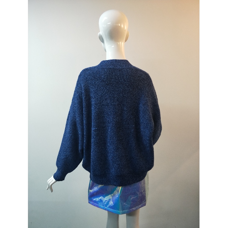 BLUE V-NECK JUMPER RLWS0015F