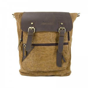 19SC-7909D цип затваряне на компютърно отделение кожена лапичка платното мъжка раница