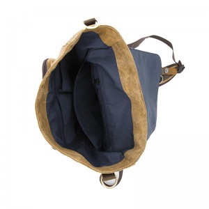 19SC-7909D цип затваряне на компютърно отделение кожена лапичка платното мъжка раница